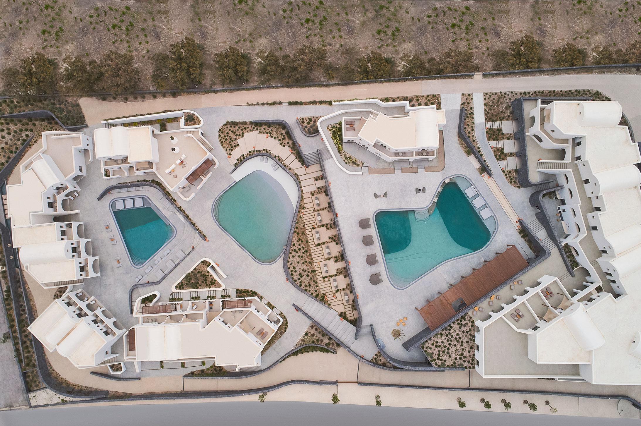 Orama Hotel & Spa Fira  Ngoại thất bức ảnh Aerial view of the hotel
